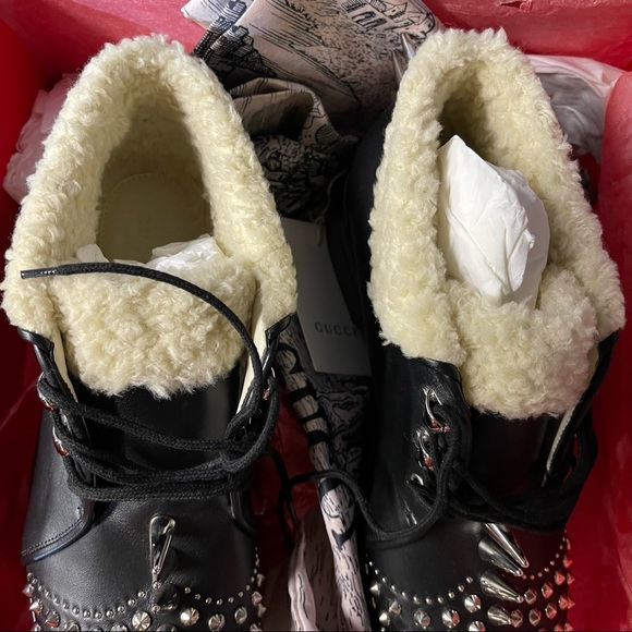 🔥 NWT Gucci Runway Harlem spikes and studs boots/shoes - Picture 12 of 14